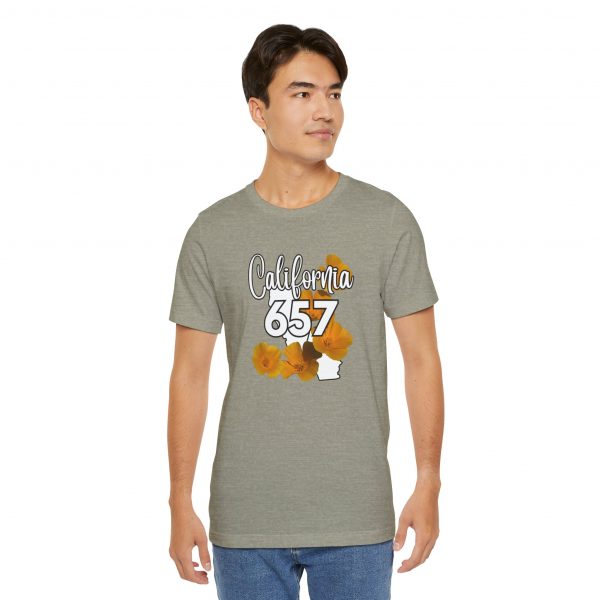 California State Flower the California Poppy 657 Area Code by State of Mine Tee, Unisex Jersey Short Sleeve Shirt, Perfect for Gifts, Travel, and Casual Wear, Ideal for Summer, Birthdays, and [...] - Image 14