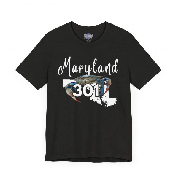 Maryland Crabs 301 Area Code by State of Mine Short Sleeve Tee, Unisex Summer Shirt, State Pride Tee, Beach T-Shirt, Gift for Marylanders - Image 27