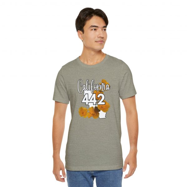 California State Flower the California Poppy 442 Area Code by State of Mine Tee, Unisex Jersey Short Sleeve Shirt, Perfect for Gifts, Travel, and Casual Wear, Ideal for Summer, Birthdays, and [...] - Image 14