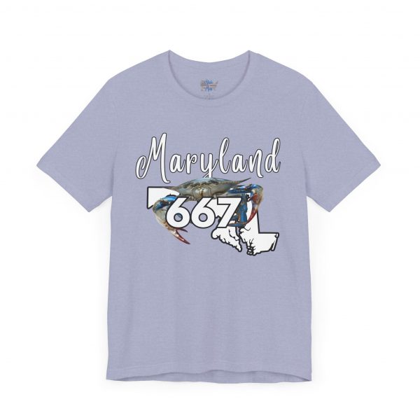 Maryland Crabs 667 Area Code by State of Mine Short Sleeve Tee, Unisex Summer Shirt, State Pride Tee, Beach T-Shirt, Gift for Marylanders - Image 43