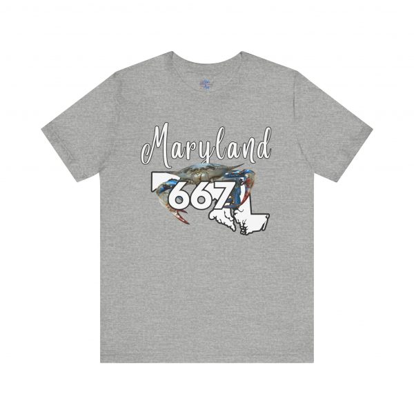 Maryland Crabs 667 Area Code by State of Mine Short Sleeve Tee, Unisex Summer Shirt, State Pride Tee, Beach T-Shirt, Gift for Marylanders - Image 37