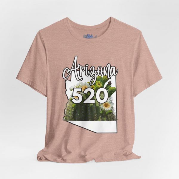 Arizona State Flower the Saguaro Blossom Area Code 520 by State of Mine  Tee, Unisex Jersey Short Sleeve Shirt, Perfect for Gifts, Travel, and Casual Wear, Ideal for Summer, Birthdays, and [...] - Image 3