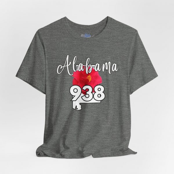 Alabama State Flower the Camellia 938 Area Code Tee by Simply Stated, Casual Summer Wear, State Pride T-Shirt, Travel Souvenir, Gift for Him/Her, Festival Outfit, Outdoor Activities - Image 14