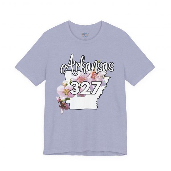 Arkansas State Flower The Apple Blossom 327 Area Code by State of Mine. Unisex Jersey Short Sleeve Tee - Cozy Everyday Wear, Casual Style, Summer Essentials, Gift for Friends, Graphic Tee - Image 34