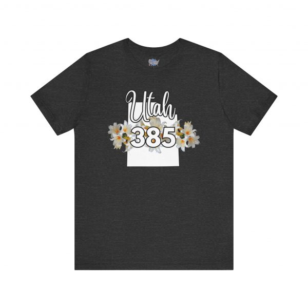 Utah State Flower Sego Lily 385 Area Code by State of Mine Floral Unisex Tee, Casual Shirt, Vintage Vibe, Gift for Utah Lovers, Summer Wear, Vacation Essential - Image 41