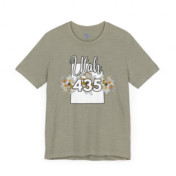 Utah State Flower Sego Lily 435 Area Code by State of Mine Floral Unisex Tee, Casual Shirt, Vintage Vibe, Gift for Utah Lovers, Summer Wear, Vacation Essential - Image 19
