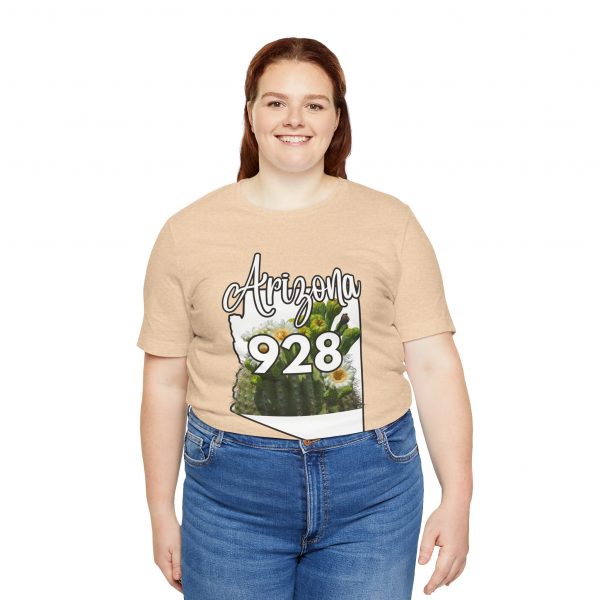 Arizona State Flower the Saguaro Blossom Area Code 928 by State of Mine  Tee, Unisex Jersey Short Sleeve Shirt, Perfect for Gifts, Travel, and Casual Wear, Ideal for Summer, Birthdays, and [...] - Image 8