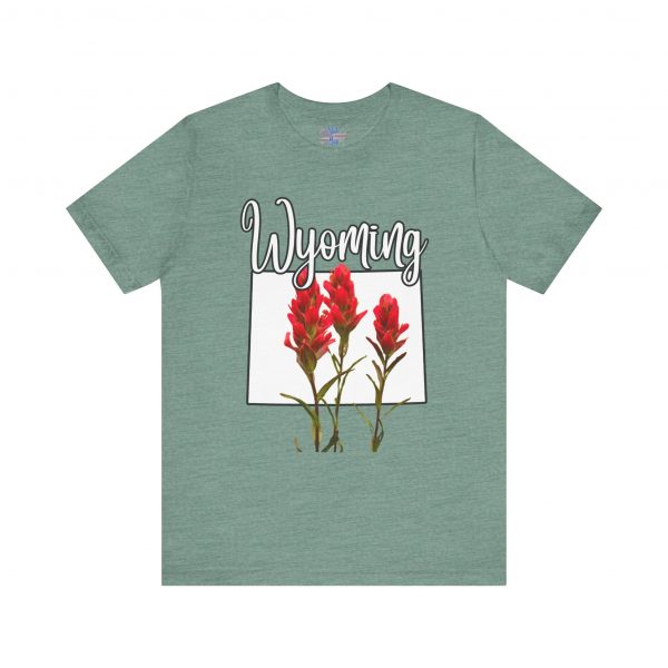 Wyoming State Flower The Indian Paintbrush by State of Mine Tee - Unisex Jersey Short Sleeve T-Shirt, Nature Lover Gift, Travel Souvenir, Spring Style, Casual Wear - Image 37