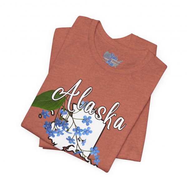 Alaska State Flower T-Shirt the Alpine Forget-Me-Not by State of Mine Graphic Tee, Unisex Shirt, Gift for Travelers, Casual Wear, Summer Fashion, Alaska Souvenir - Image 8