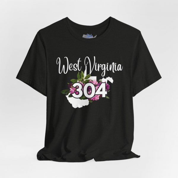 West Virginia State Flower the Rhododendron Area Code 304 by State of Mine Tee, Unisex Jersey Short Sleeve Shirt, Perfect for Gifts, Travel, and Casual Wear, Ideal for Summer, Birthdays, and [...] - Image 11