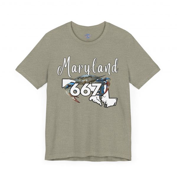 Maryland Crabs 667 Area Code by State of Mine Short Sleeve Tee, Unisex Summer Shirt, State Pride Tee, Beach T-Shirt, Gift for Marylanders - Image 35