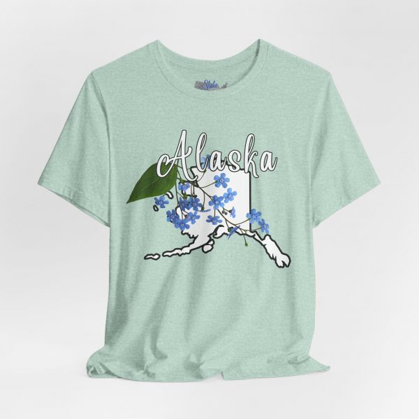 Alaska State Flower T-Shirt the Alpine Forget-Me-Not by State of Mine Graphic Tee, Unisex Shirt, Gift for Travelers, Casual Wear, Summer Fashion, Alaska Souvenir - Image 17