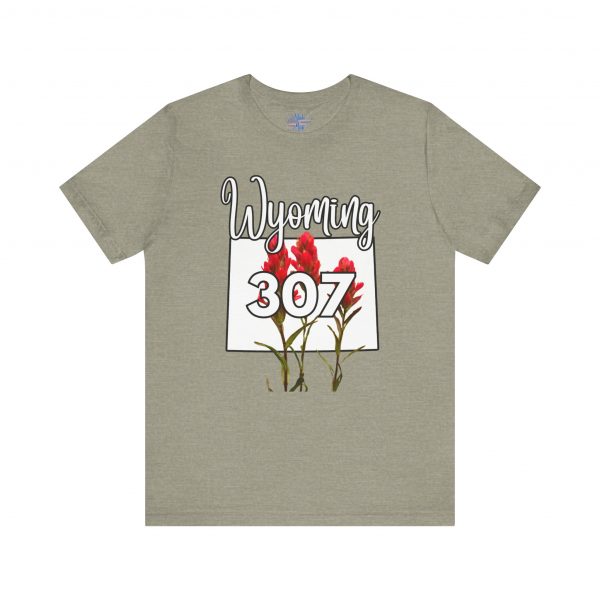 Wyoming State Flower The Indian Paintbrush Area Code 307 by State of Mine Tee - Unisex Jersey Short Sleeve T-Shirt, Nature Lover Gift, Travel Souvenir, Spring Style, Casual Wear - Image 25