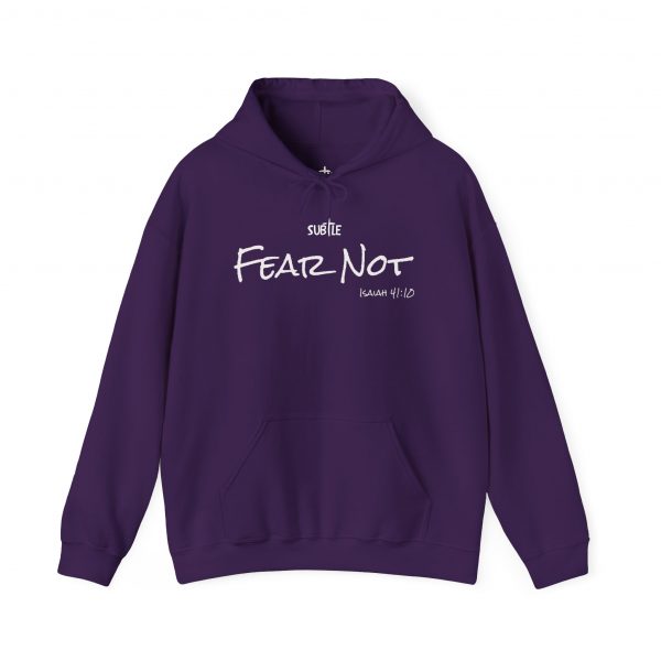 Fear Not by Subtle--Unisex Dark Colored Hoodie, Cozy Sweatshirt, Faith-Based Inspirational Apparel, Isaiah 41:10 - Image 49