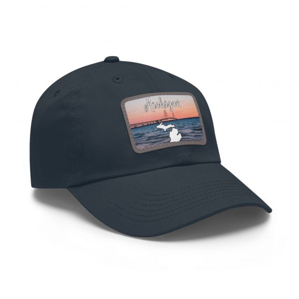 Michigan Sunset Dad Hat with Leather Patch, Beach Vibes Cap, Gift for Dad, Outdoor Hat, Casual Style Headwear - Image 22