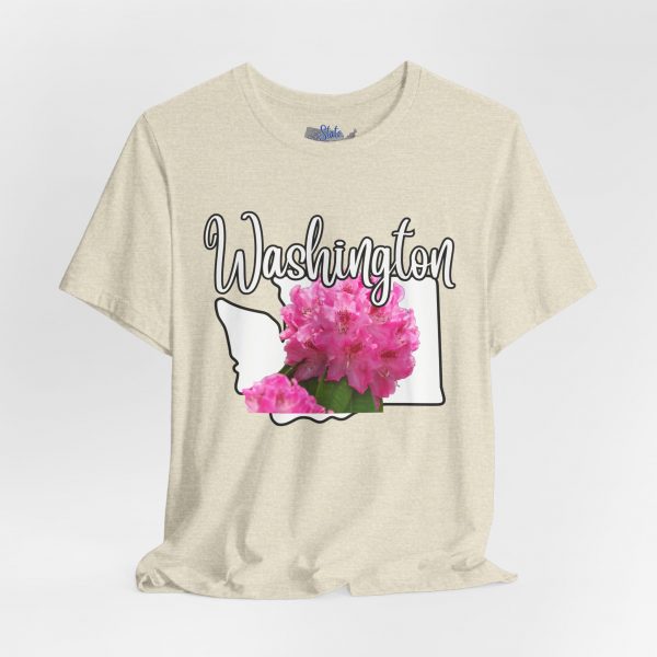 Washington State Flower the Pacific Rhododendron by State of Mine Tee, Unisex Jersey Short Sleeve Shirt, Perfect for Gifts, Travel, and Casual Wear, Ideal for Summer, Birthdays, and [...] - Image 15