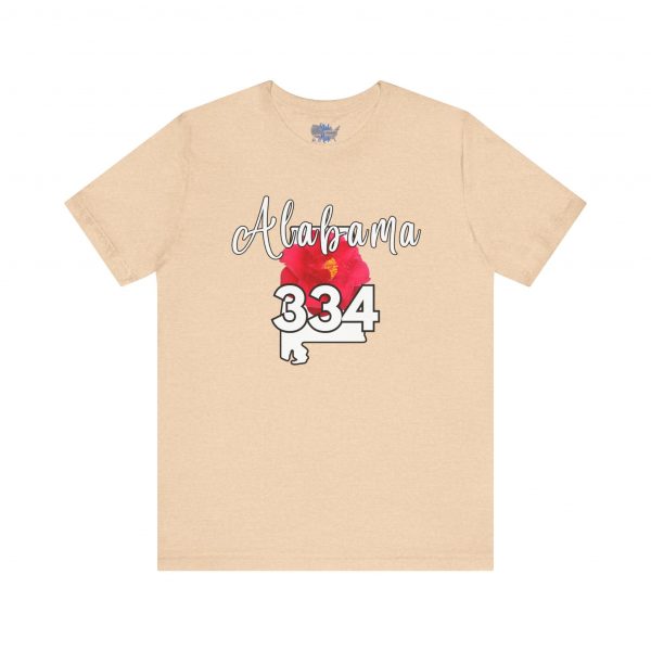 Alabama State Flower the Camellia 334 Area Code Tee by Simply Stated, Casual Summer Wear, State Pride T-Shirt, Travel Souvenir, Gift for Him/Her, Festival Outfit, Outdoor Activities - Image 15