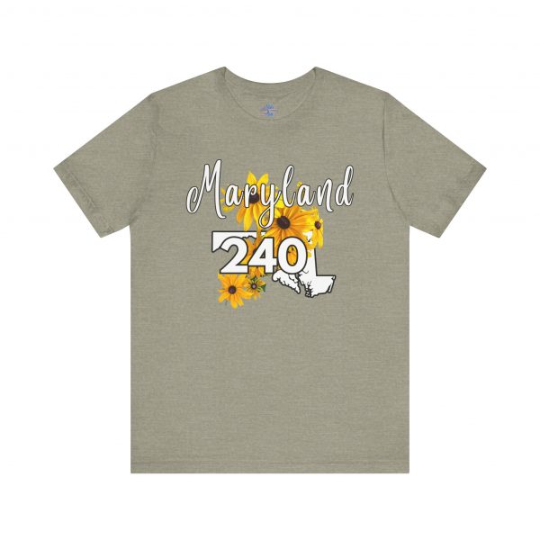 Maryland State Flower The Black-eyed Susan 240 Area Code by State of Mine Short Sleeve Tee, Casual Tee, Maryland Gift, Summer Shirt, State Pride Top, Floral Graphic Tee, Unisex T-Shirt - Image 25