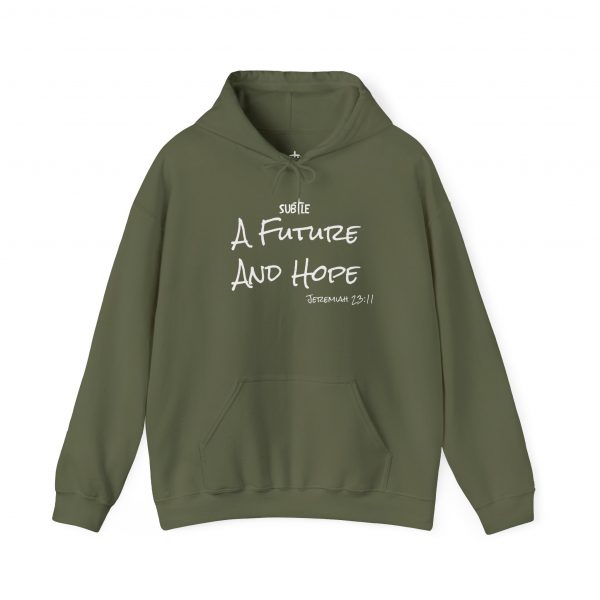 A Future and Hope by Subtle--Unisex Dark Colored Hoodie, Cozy Sweatshirt, Faith-Based Inspirational Apparel, Jeremiah 23:11 - Image 13