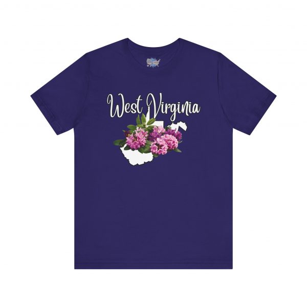West Virginia State Flower the Rhododendron by State of Mine Tee, Unisex Jersey Short Sleeve Shirt, Perfect for Gifts, Travel, and Casual Wear, Ideal for Summer, Birthdays, and [...] - Image 23