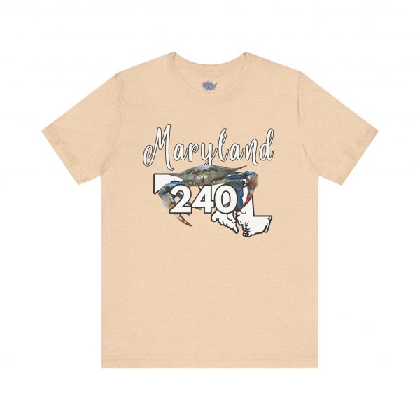 Maryland Blue Crabs Design 240 Area Code by State of Mine Short Sleeve Tee, Unisex Summer Shirt, State Pride Tee, Beach T-Shirt, Gift for Marylanders - Image 17
