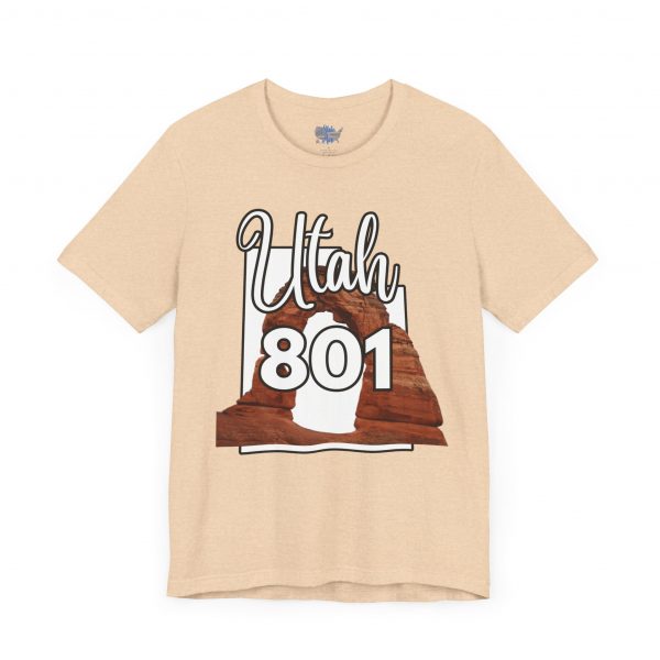 Utah 801 Area Code Arches by State of Mine. Unisex Jersey Tee, Outdoor Adventure Shirt, Travel Gift, Casual Wear, Summer Tee, Unique Design - Image 18