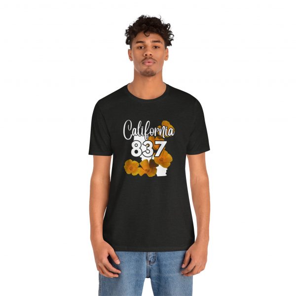 California State Flower the California Poppy 837 Area Code by State of Mine Tee, Unisex Jersey Short Sleeve Shirt, Perfect for Gifts, Travel, and Casual Wear, Ideal for Summer, Birthdays, and [...] - Image 10