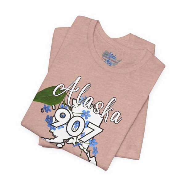 Alaska 907 Graphic Tee, Unisex Shirt, Gift for Travelers, Casual Wear, Summer Fashion, Alaska Souvenir - Image 4