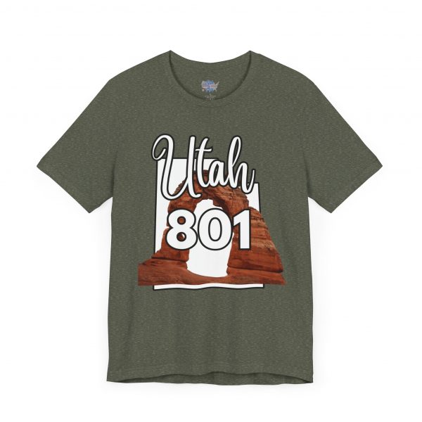 Utah 801 Area Code Arches by State of Mine. Unisex Jersey Tee, Outdoor Adventure Shirt, Travel Gift, Casual Wear, Summer Tee, Unique Design - Image 27