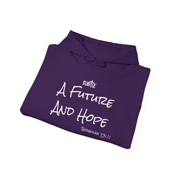 A Future and Hope by Subtle--Unisex Dark Colored Hoodie, Cozy Sweatshirt, Faith-Based Inspirational Apparel, Jeremiah 23:11 - Image 48