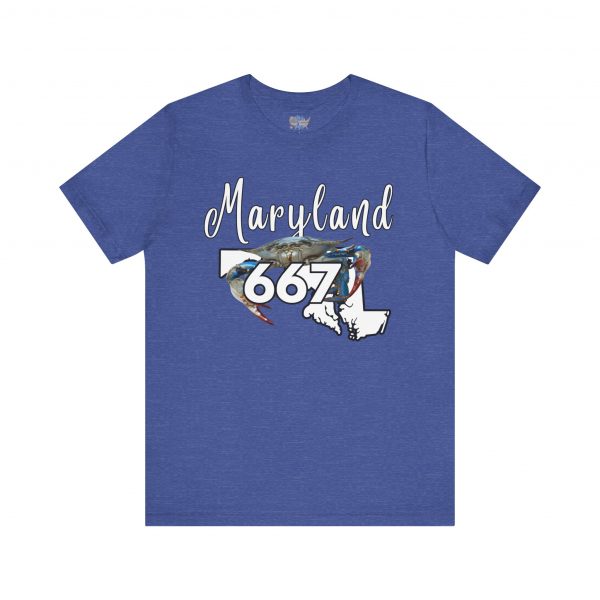 Maryland Crabs 667 Area Code by State of Mine Short Sleeve Tee, Unisex Summer Shirt, State Pride Tee, Beach T-Shirt, Gift for Marylanders - Image 6