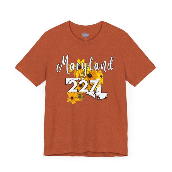 Maryland State Flower The Black-eyed Susan 227 Area Code by State of Mine Short Sleeve Tee, Casual Tee, Maryland Gift, Summer Shirt, State Pride Top, Floral Graphic Tee, Unisex T-Shirt - Image 19