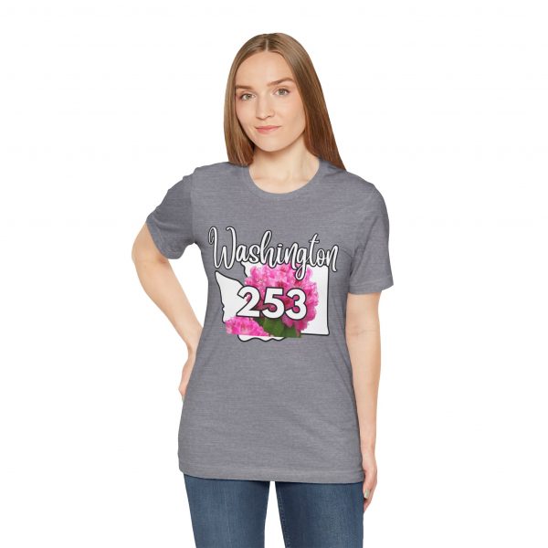 Washington State Flower the Pacific Rhododendron 253 Area Code by State of Mine Tee, Unisex Jersey Short Sleeve Shirt, Perfect for Gifts, Travel, and Casual Wear, Ideal for Summer, Birthdays, and [...] - Image 22