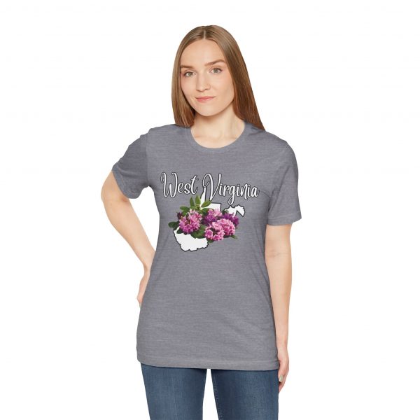 West Virginia State Flower the Rhododendron by State of Mine Tee, Unisex Jersey Short Sleeve Shirt, Perfect for Gifts, Travel, and Casual Wear, Ideal for Summer, Birthdays, and [...] - Image 20