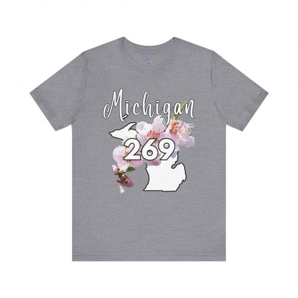 Michigan State Flower The Apple Blossom 269 Area Code by State of Mine. Unisex Jersey Short Sleeve Tee - Cozy Everyday Wear, Casual Style, Summer Essentials, Gift for Friends, Graphic Tee - Image 36