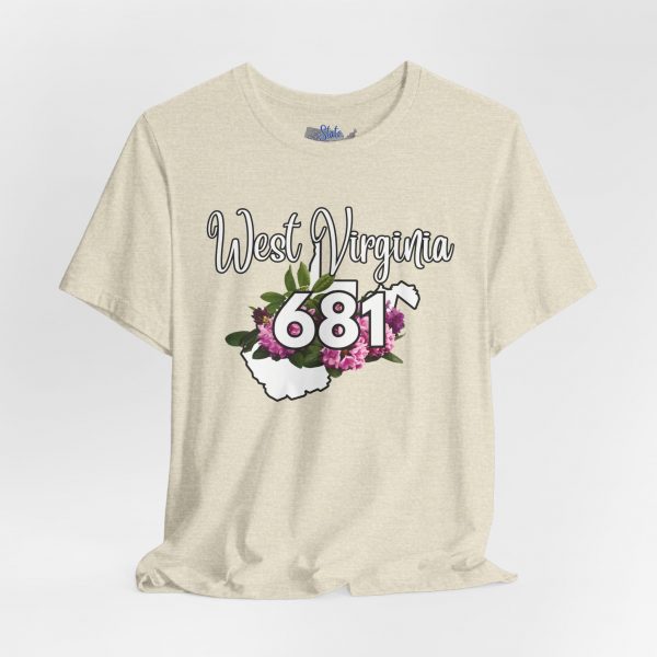 West Virginia State Flower the Rhododendron Area Code 681 by State of Mine Tee, Unisex Jersey Short Sleeve Shirt, Perfect for Gifts, Travel, and Casual Wear, Ideal for Summer, Birthdays, and [...] - Image 13