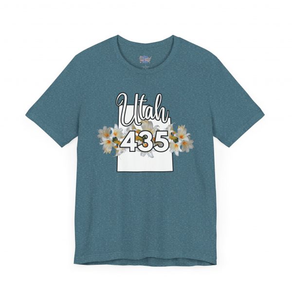 Utah State Flower Sego Lily 435 Area Code by State of Mine Floral Unisex Tee, Casual Shirt, Vintage Vibe, Gift for Utah Lovers, Summer Wear, Vacation Essential - Image 39