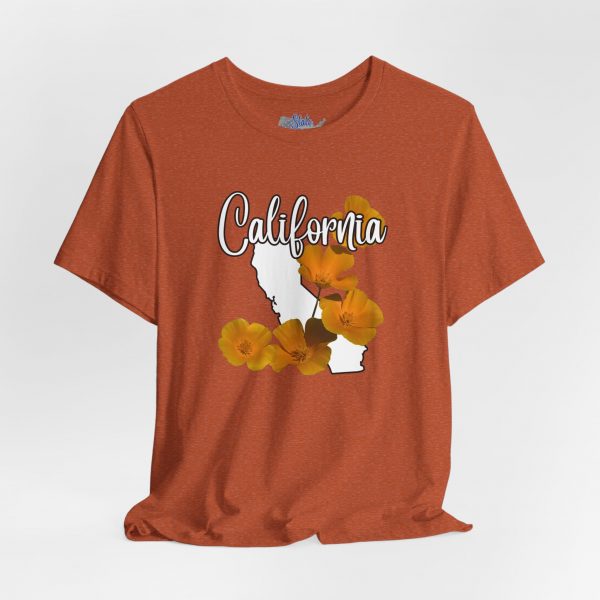 California State Flower the California Poppy by State of Mine Tee, Unisex Jersey Short Sleeve Shirt, Perfect for Gifts, Travel, and Casual Wear, Ideal for Summer, Birthdays, and [...] - Image 7