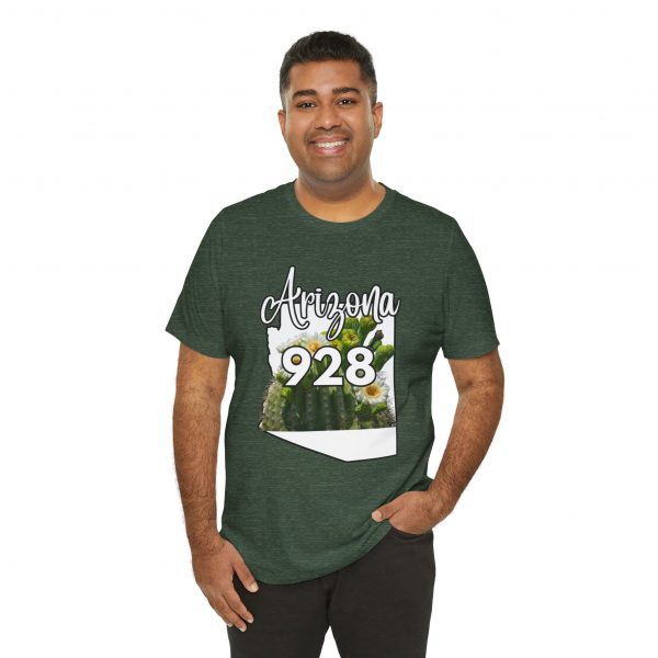 Arizona State Flower the Saguaro Blossom Area Code 928 by State of Mine  Tee, Unisex Jersey Short Sleeve Shirt, Perfect for Gifts, Travel, and Casual Wear, Ideal for Summer, Birthdays, and [...] - Image 2