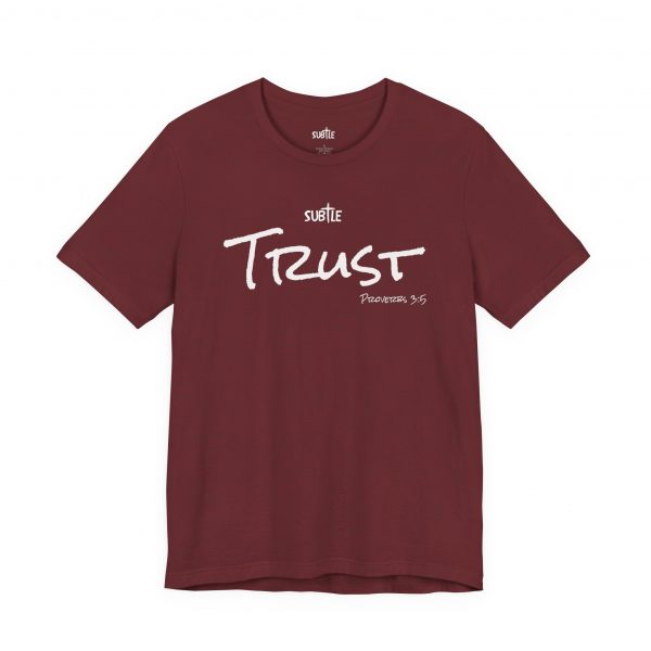 Trust by Subtle Merch--Unisex Dark Colored Heavy Cotton T-Shirt, Faith-Based and Inspirational, Proverbs 3:5 - Image 55