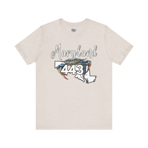 Maryland Blue Crab Design 443 Area Code by State of Mine Short Sleeve Tee, Unisex Summer Shirt, State Pride Tee, Beach T-Shirt, Gift for Marylanders - Image 21