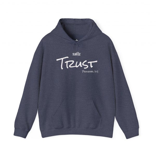 Trust by Subtle--Unisex Dark Colored Hoodie, Cozy Sweatshirt, Faith-Based Inspirational Apparel, Proverbs 3:5 - Image 37
