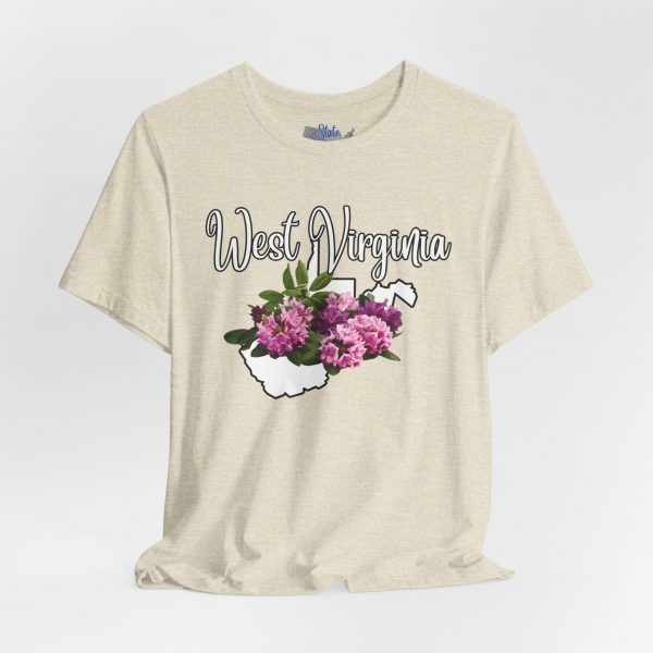 West Virginia State Flower the Rhododendron by State of Mine Tee, Unisex Jersey Short Sleeve Shirt, Perfect for Gifts, Travel, and Casual Wear, Ideal for Summer, Birthdays, and [...] - Image 13