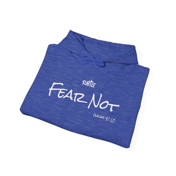 Fear Not by Subtle--Unisex Dark Colored Hoodie, Cozy Sweatshirt, Faith-Based Inspirational Apparel, Isaiah 41:10 - Image 40