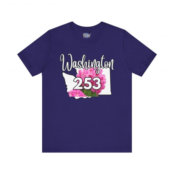 Washington State Flower the Pacific Rhododendron 253 Area Code by State of Mine Tee, Unisex Jersey Short Sleeve Shirt, Perfect for Gifts, Travel, and Casual Wear, Ideal for Summer, Birthdays, and [...] - Image 23