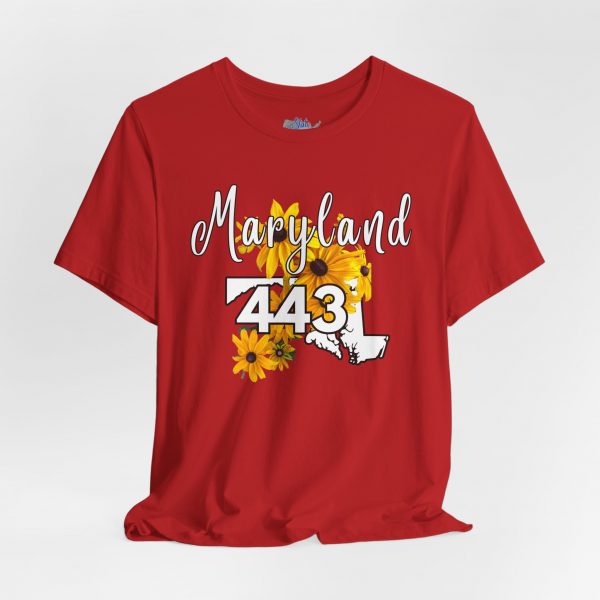 Maryland State Flower The Black-eyed Susan 443 Area Code by State of Mine Short Sleeve Tee, Casual Tee, Maryland Gift, Summer Shirt, State Pride Top, Floral Graphic Tee, Unisex T-Shirt - Image 41