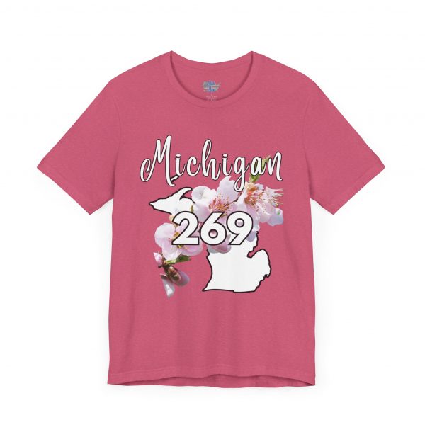 Michigan State Flower The Apple Blossom 269 Area Code by State of Mine. Unisex Jersey Short Sleeve Tee - Cozy Everyday Wear, Casual Style, Summer Essentials, Gift for Friends, Graphic Tee - Image 50