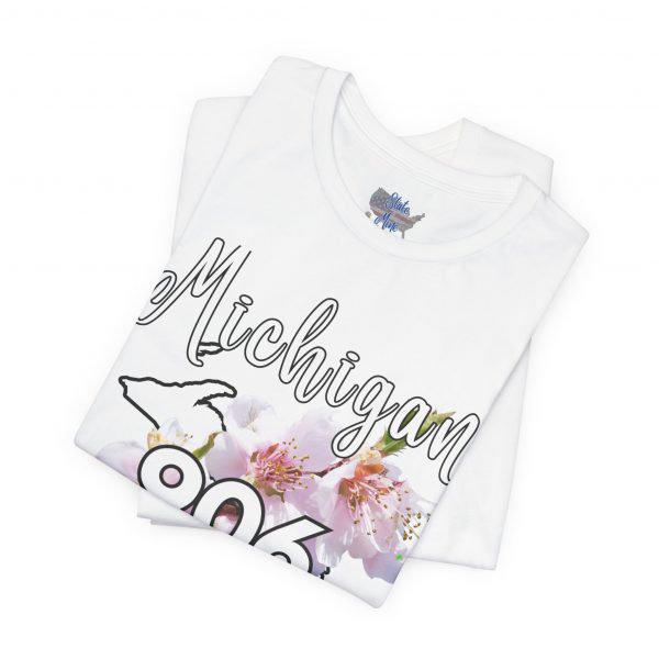 Michigan State Flower The Apple Blossom 906 Area Code by State of Mine. Unisex Jersey Short Sleeve Tee - Cozy Everyday Wear, Casual Style, Summer Essentials, Gift for Friends, Graphic Tee - Image 7