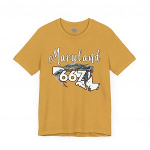 Maryland Crabs 667 Area Code by State of Mine Short Sleeve Tee, Unisex Summer Shirt, State Pride Tee, Beach T-Shirt, Gift for Marylanders