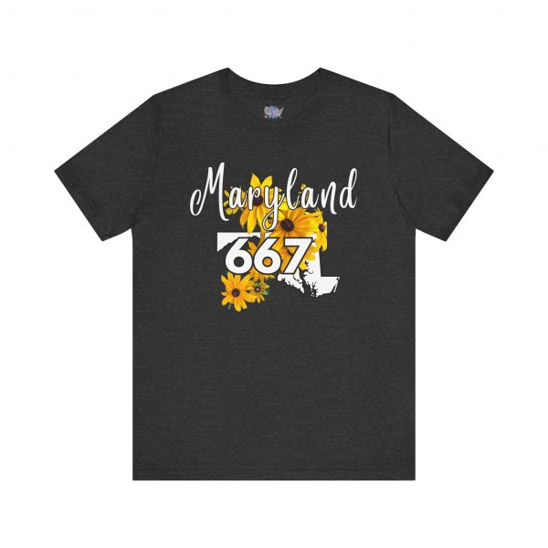 Maryland State Flower The Black-eyed Susan 667 Area Code by State of Mine Short Sleeve Tee, Casual Tee, Maryland Gift, Summer Shirt, State Pride Top, Floral Graphic Tee, Unisex T-Shirt - Image 38